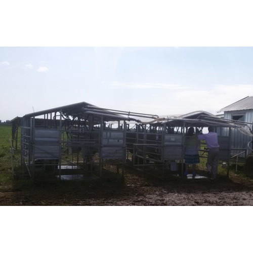Salle de traite mobile pour 100-200 vaches