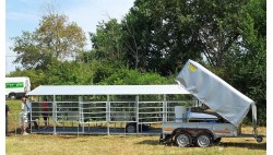 Salle de traite mobile de 50 à 100 vaches avec traite vers un tank à lait en acier inox